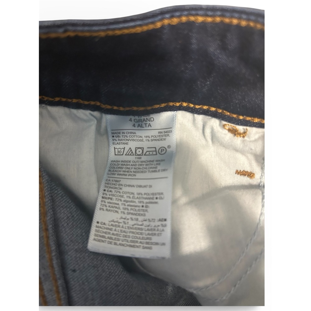 Old Navy Rockstar Skinny Jeans Womens 4 Tall Dark Wash Mid Rise Denim Pants - Picture 4 of 4